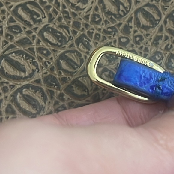 STELLA & DOT blue leather wrap bracelet - Picture 6 of 6